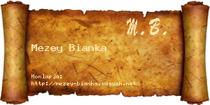 Mezey Bianka névjegykártya
