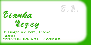 bianka mezey business card